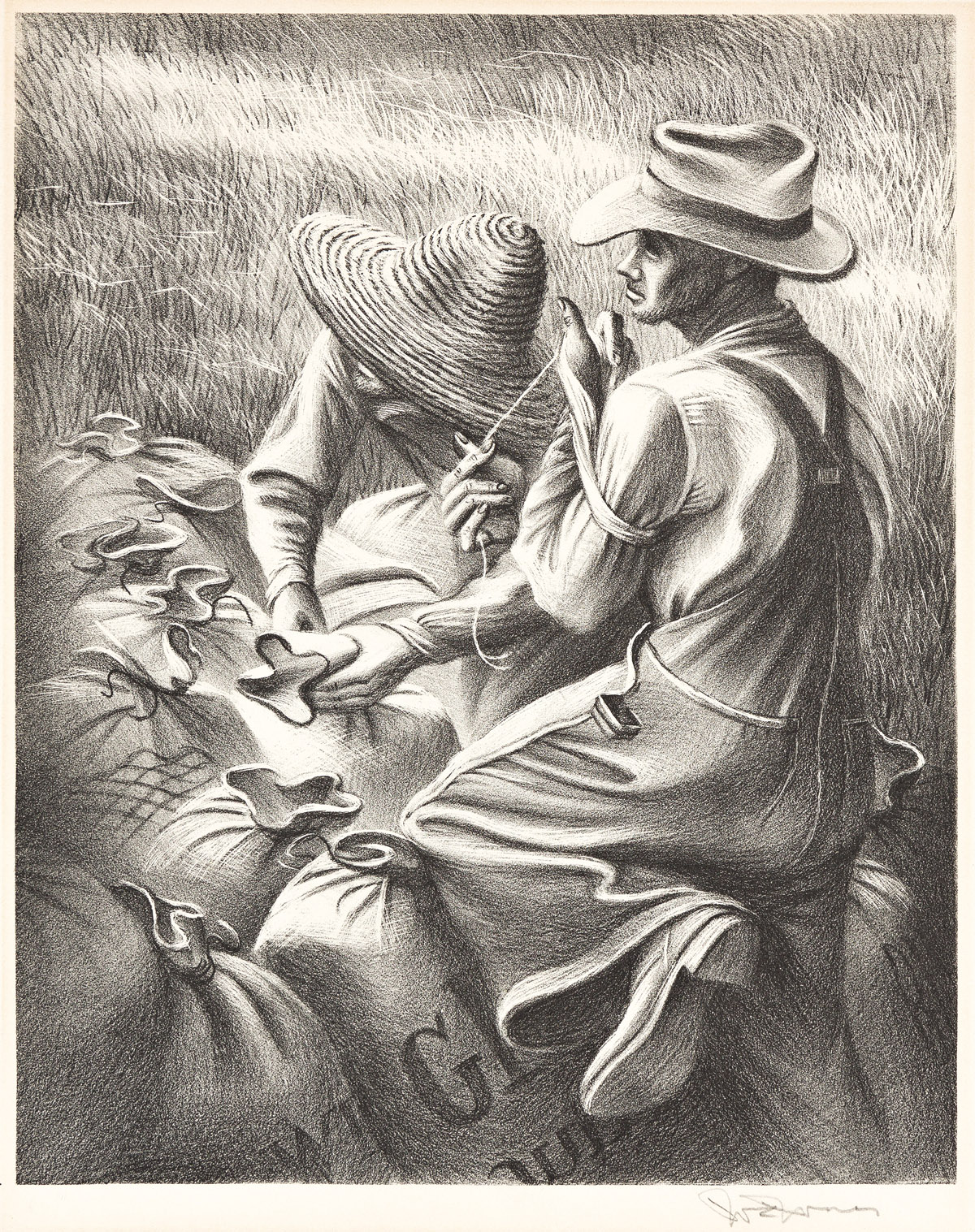 JOE JONES (1909-1963) Missouri Wheat Farmers.